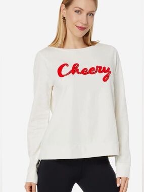 LILLY PULITZER Rami Long Sleeve Sweatshirt in Ruby Red Cheery Graphic 007121